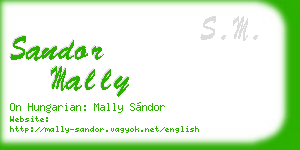 sandor mally business card